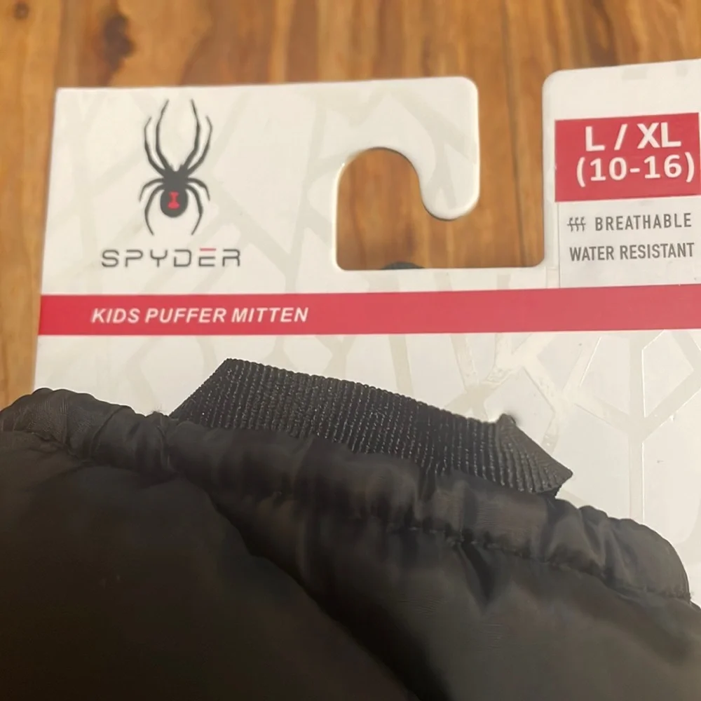 Spyder Black Puffer Mittens